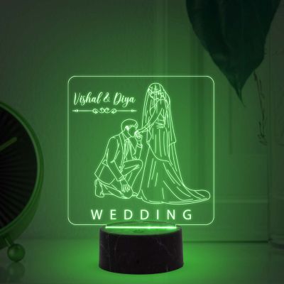 Wedding Night Lamp With Customized Name